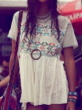 FREE PEOPLE SHENANDOAH EMBROIDERED TOP